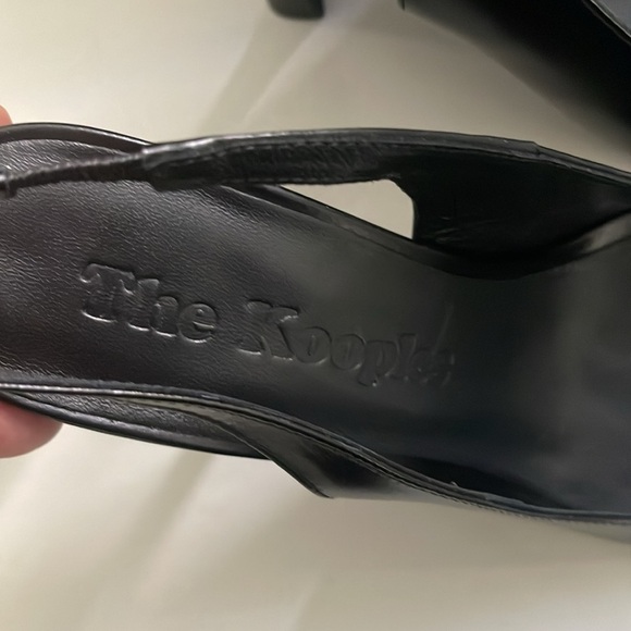 The Kooples Black Leather Pointy Toe Studded Sling Back Sandals Sz 39 US 9 New - Picture 4 of 8